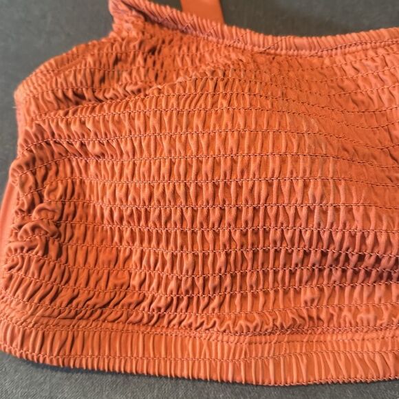Women’s Xhilaration Plus Size Orange 2 Piece Bikini Smocked Top Size 3X NWT - Picture 10 of 13